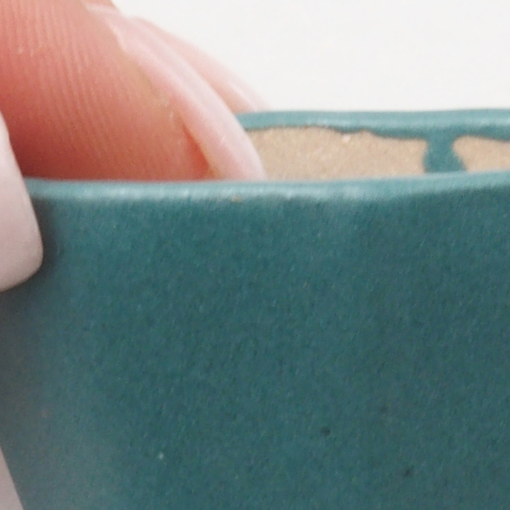 kerámia bonsai tál 6,5 x 5,5 x 4 cm, kék színben