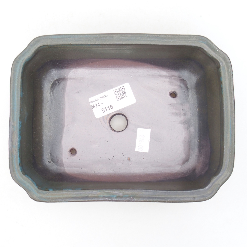 kerámia bonsai tál 18 x 13,5 x 5 cm, szürke