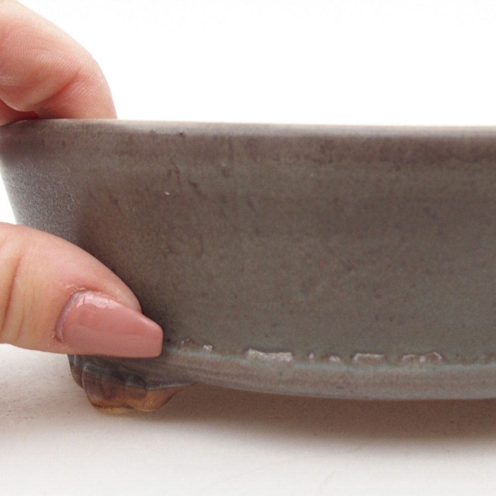 kerámia bonsai tál 17,5 x 17,5 x 5 cm, kék színben