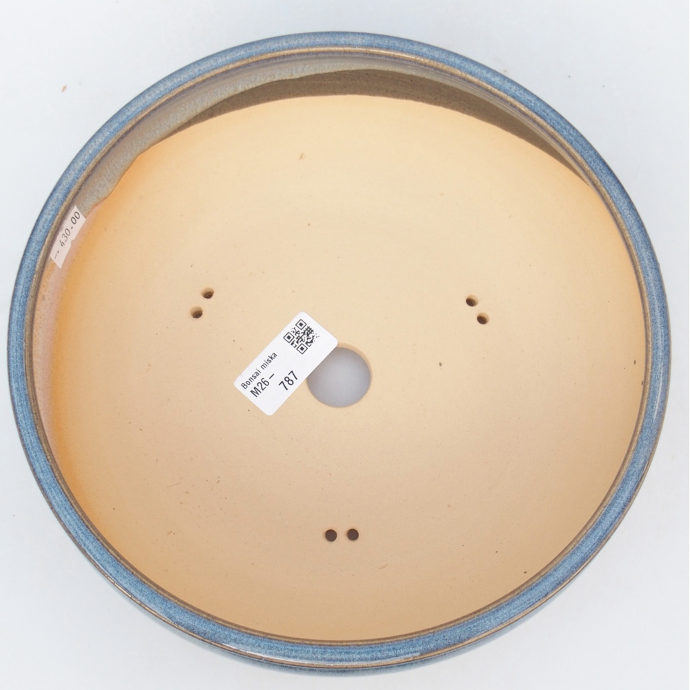 kerámia bonsai tál 22 x 22 x 7,5 cm, kék színben