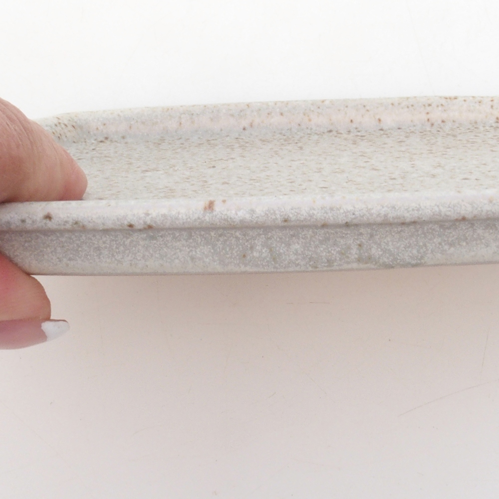 Kerámia tál H03 - 17 x 12,5 x 1 cm - bézs színű