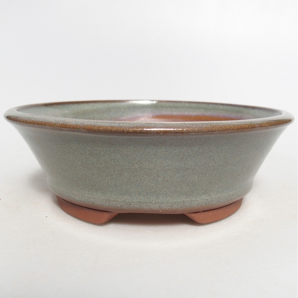 Kerámia bonsai tál 15 x 15 x 5 cm, zöld