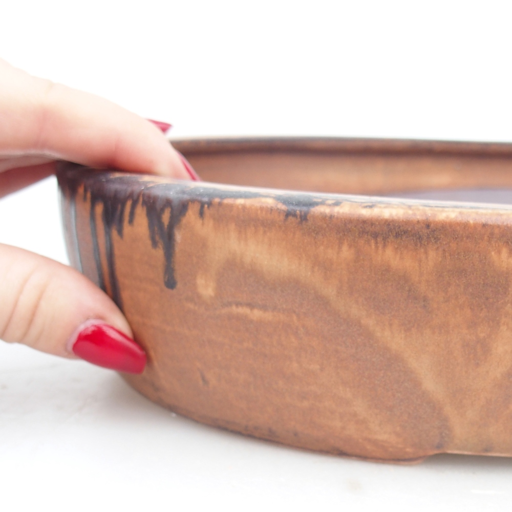 kerámia bonsai tál 27 x 21 x 5 cm, rózsaszínű