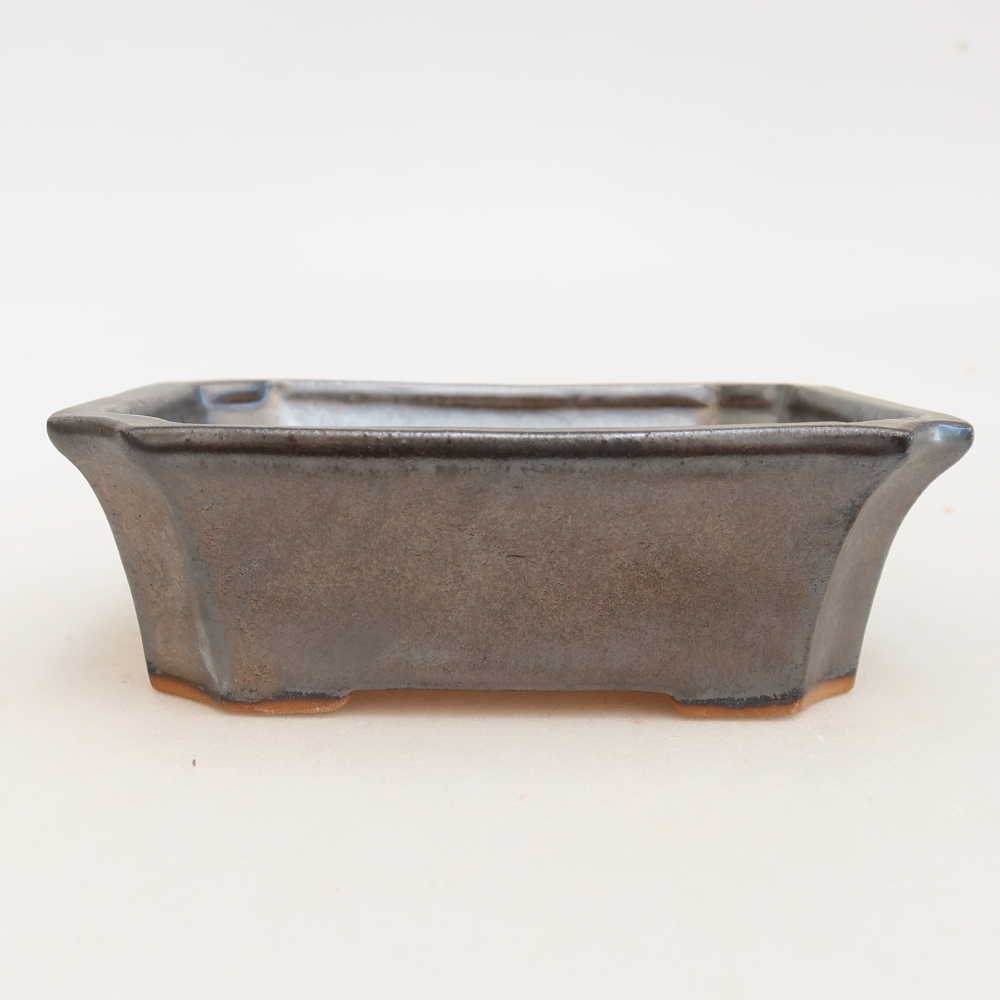 Kerámia bonsai tál 13,5 x 11 x 4 cm, fém színű