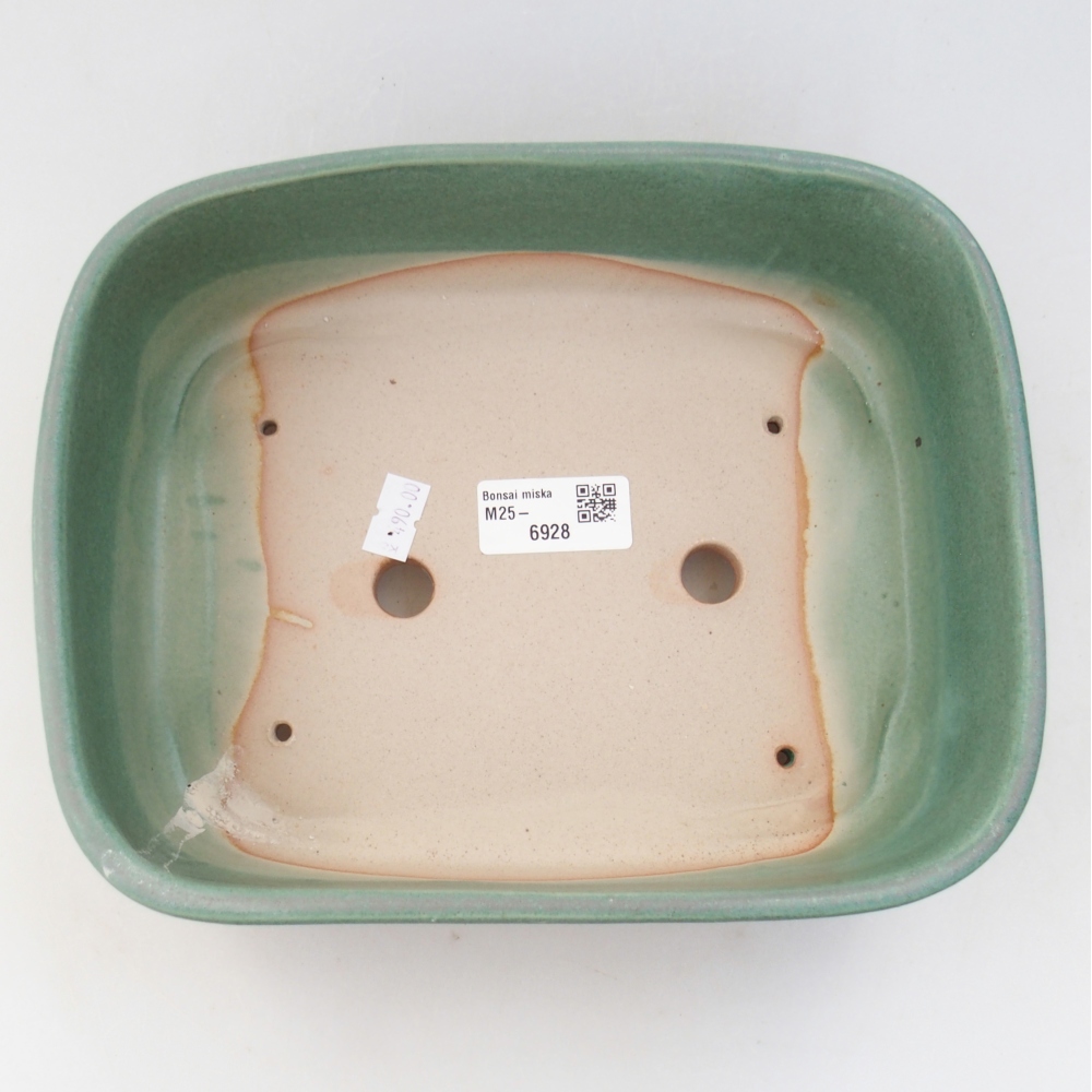kerámia bonsai tál 23 x 18 x 7,5 cm, zöld