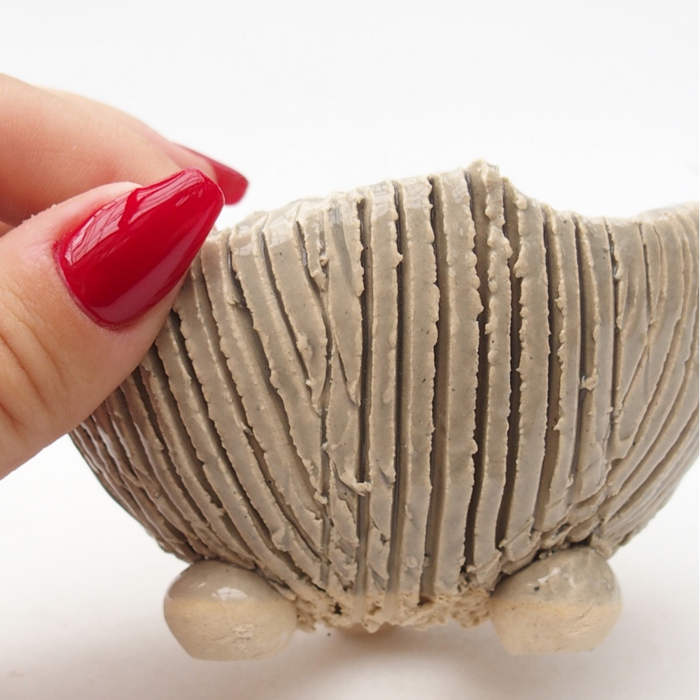 Kerámia kagyló 9 x 8 x 6 cm , bézs színű