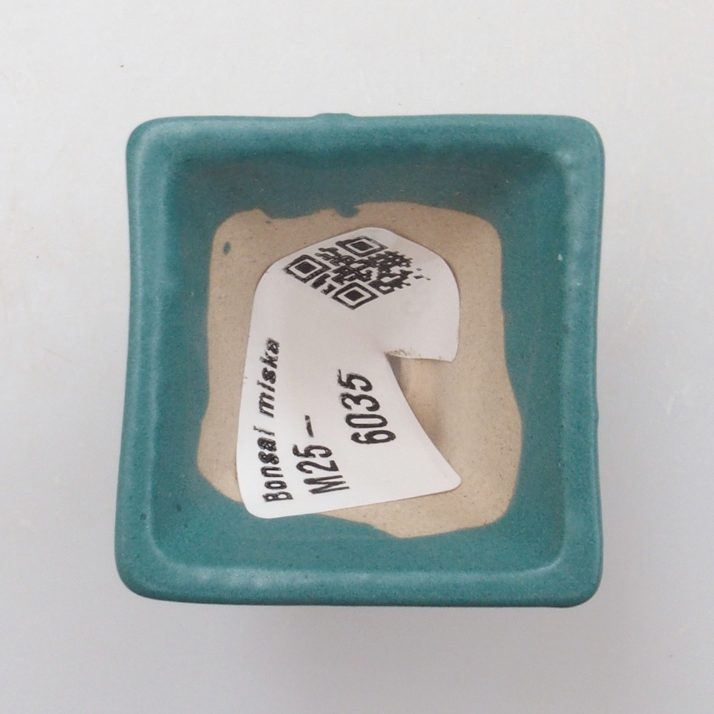 kerámia bonsai tál 6,5 x 5,5 x 4 cm, kék színben