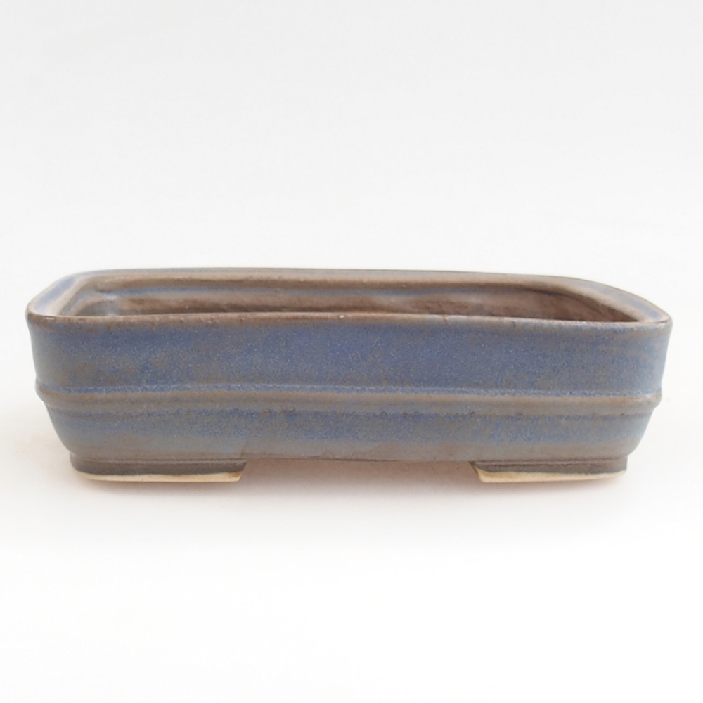 kerámia bonsai tál 21,5 x 17,5 x 5,5 cm, kék színben