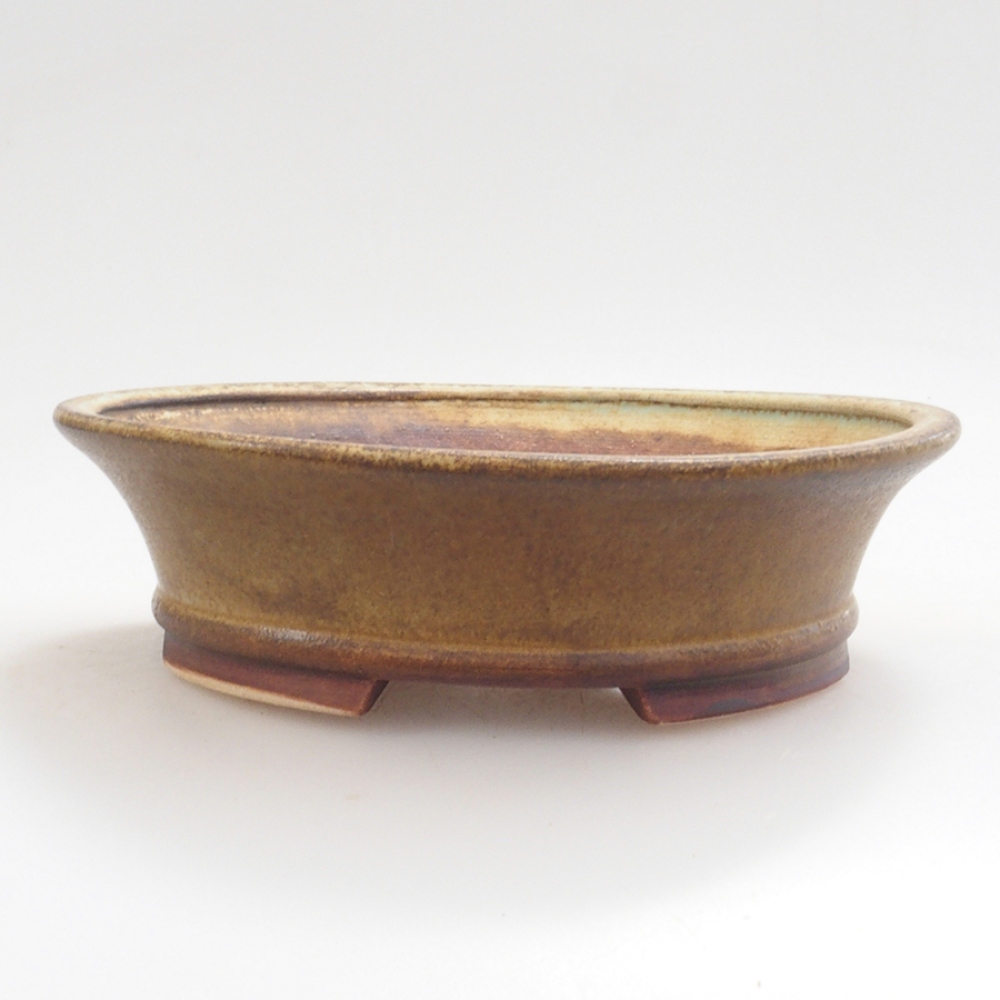 kerámia bonsai tál 10 x 8,5 x 4 cm, barna