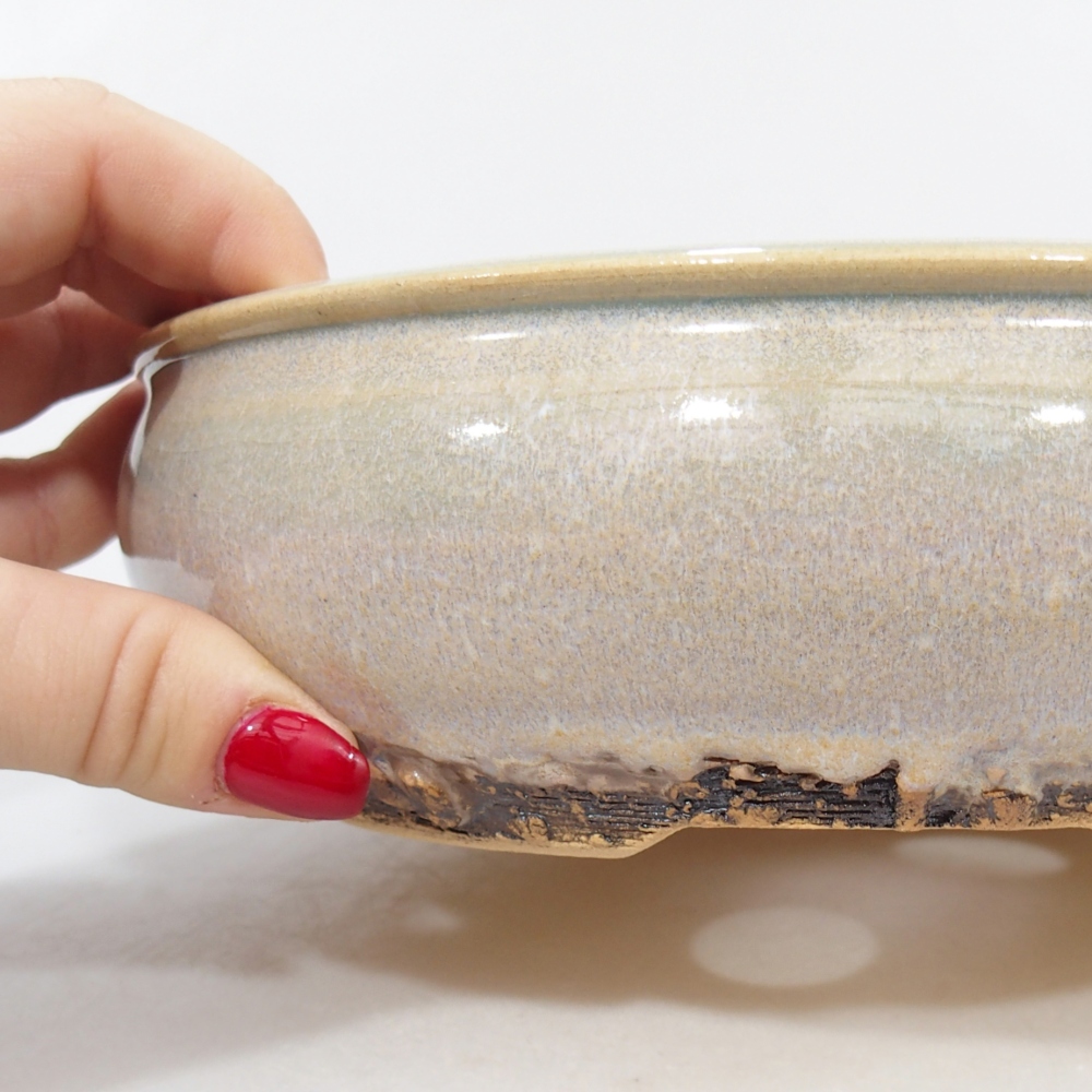 kerámia bonsai tál 19 x 19 x 6 cm, zöld