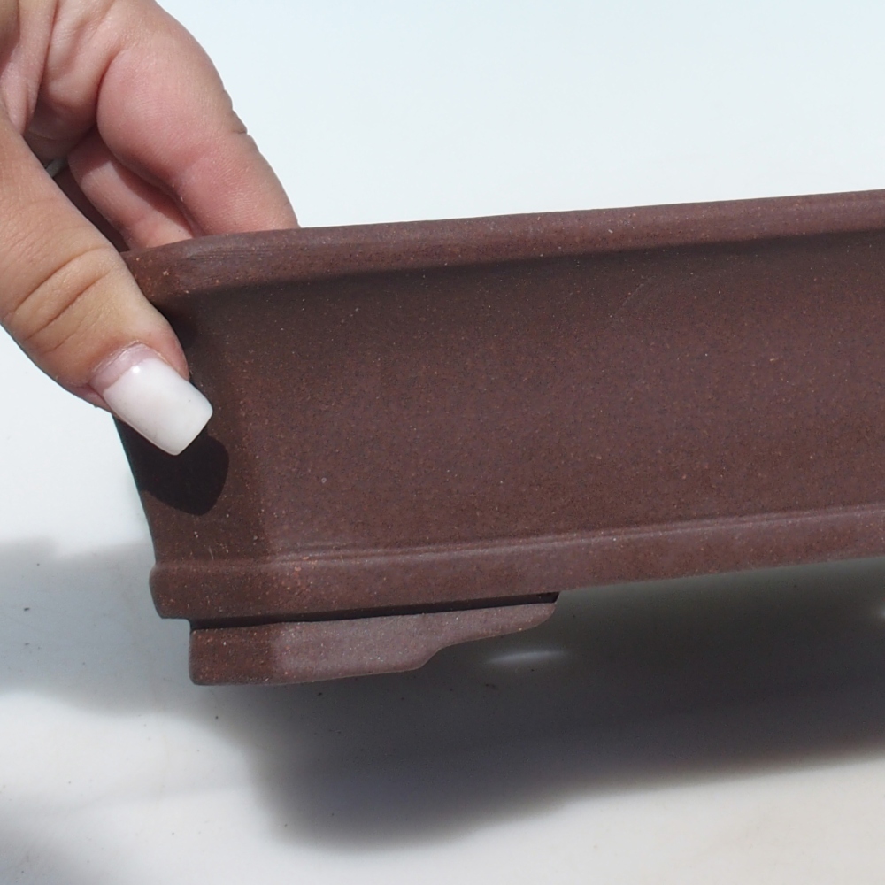 Bonsai tál 30,5 x 24,5 x 7 cm nyírfa barna