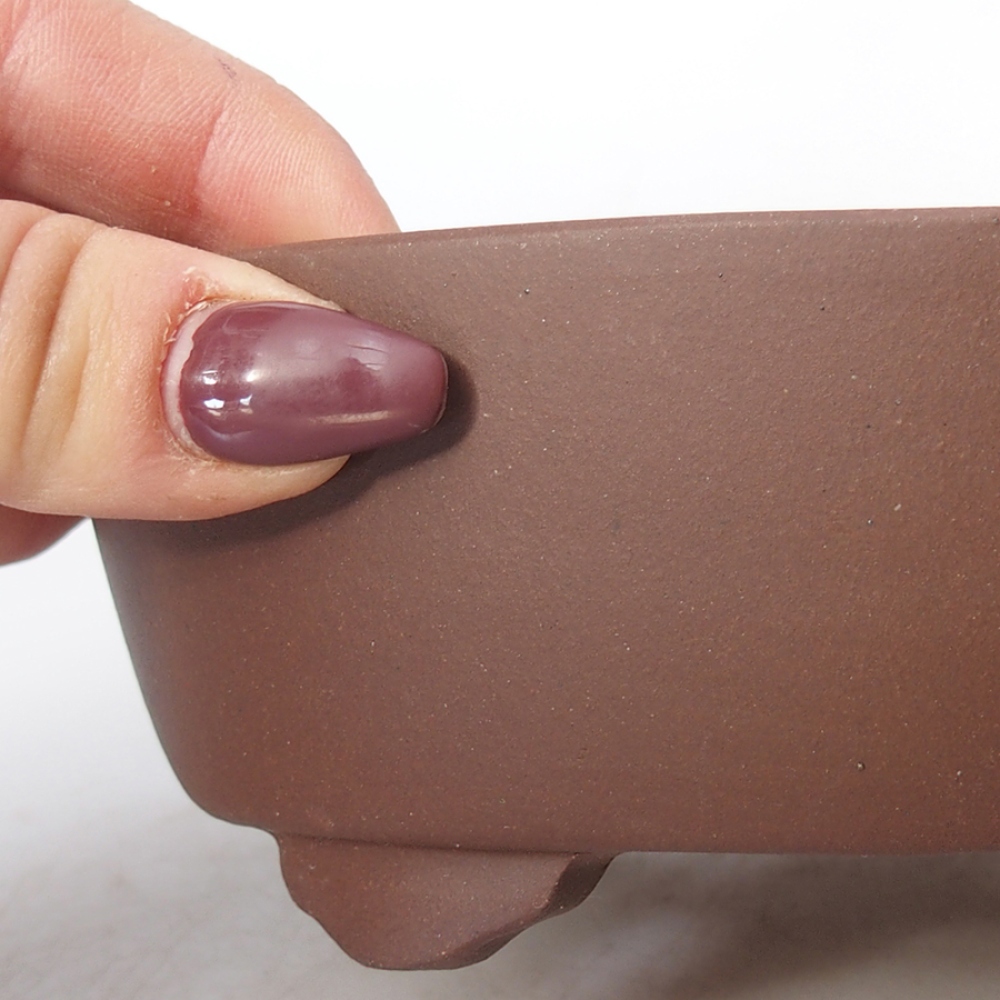 kerámia bonsai tál 15,5 x 12 x 5,5 cm, barna