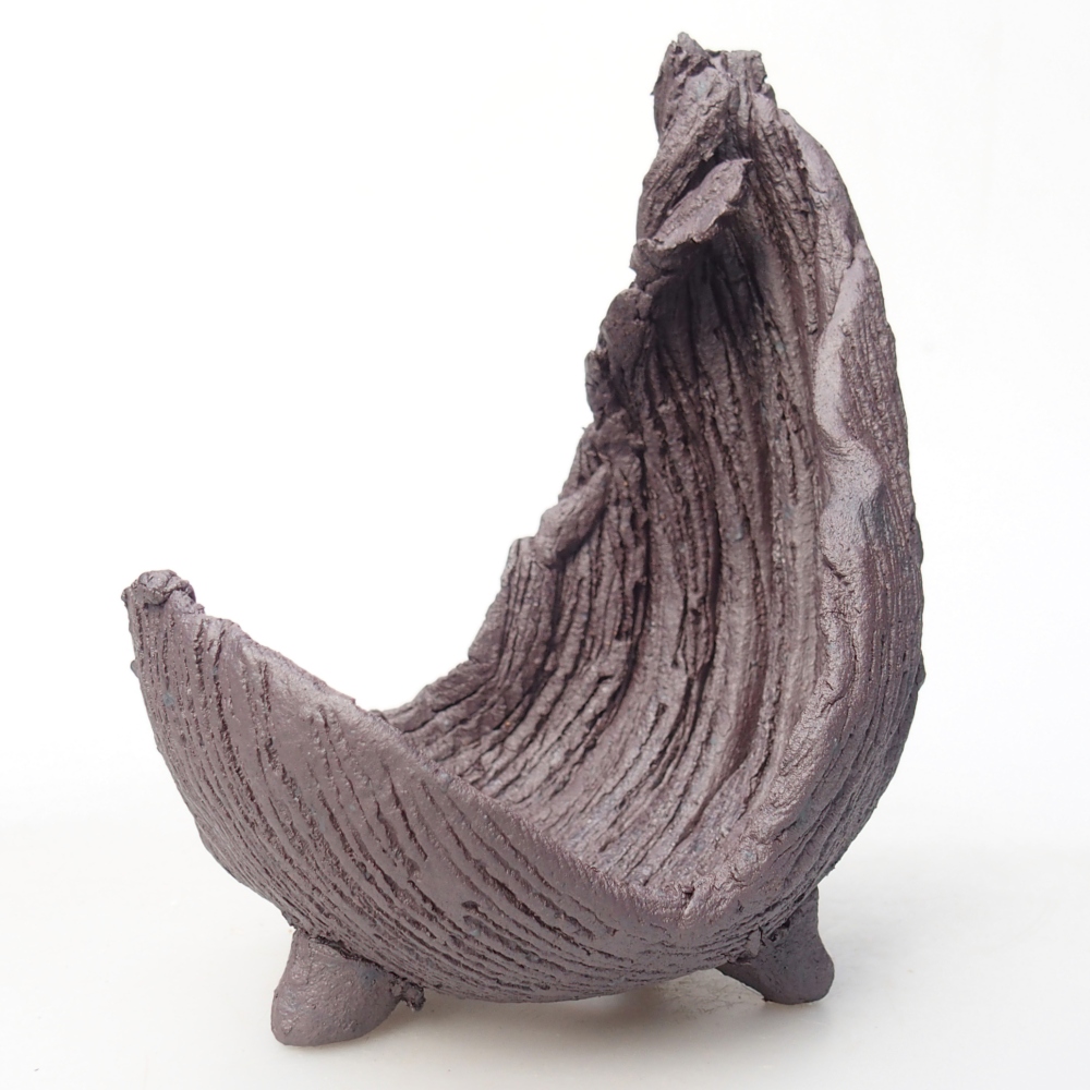 Kerámia kagyló 8,5 x 7,5 x 11,5 cm , metál színű