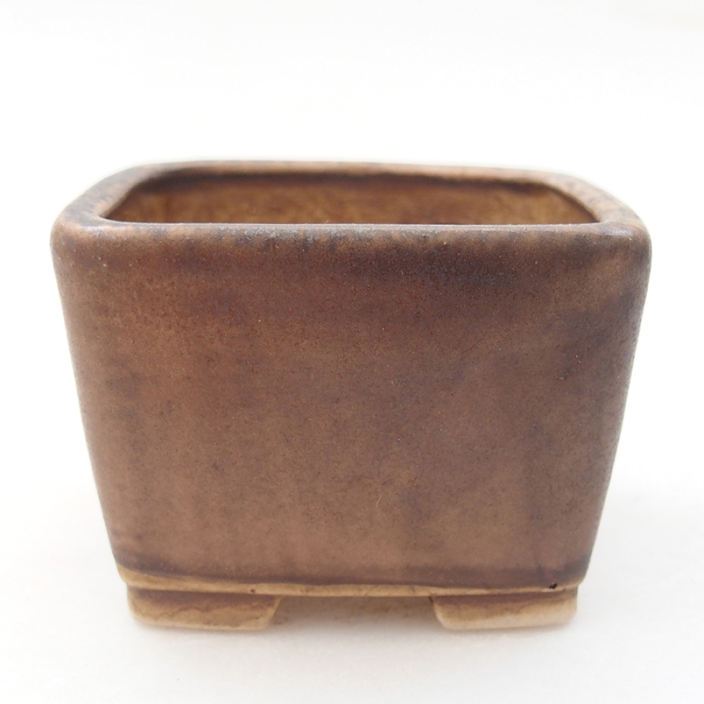 kerámia bonsai tál 6 x 6 x 4,5 cm, rózsaszínű