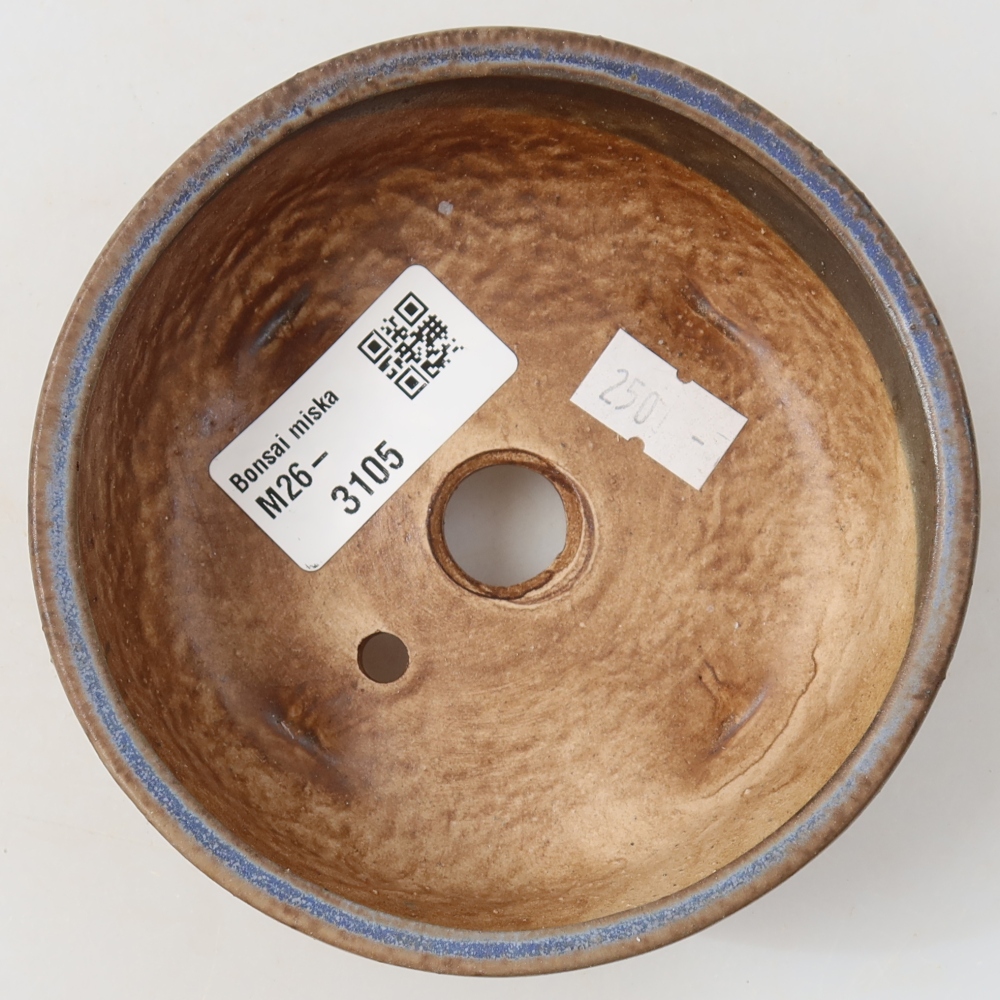 Kerámia bonsai-tál 10,5 x 10,5 x 4 cm, szín: kék
