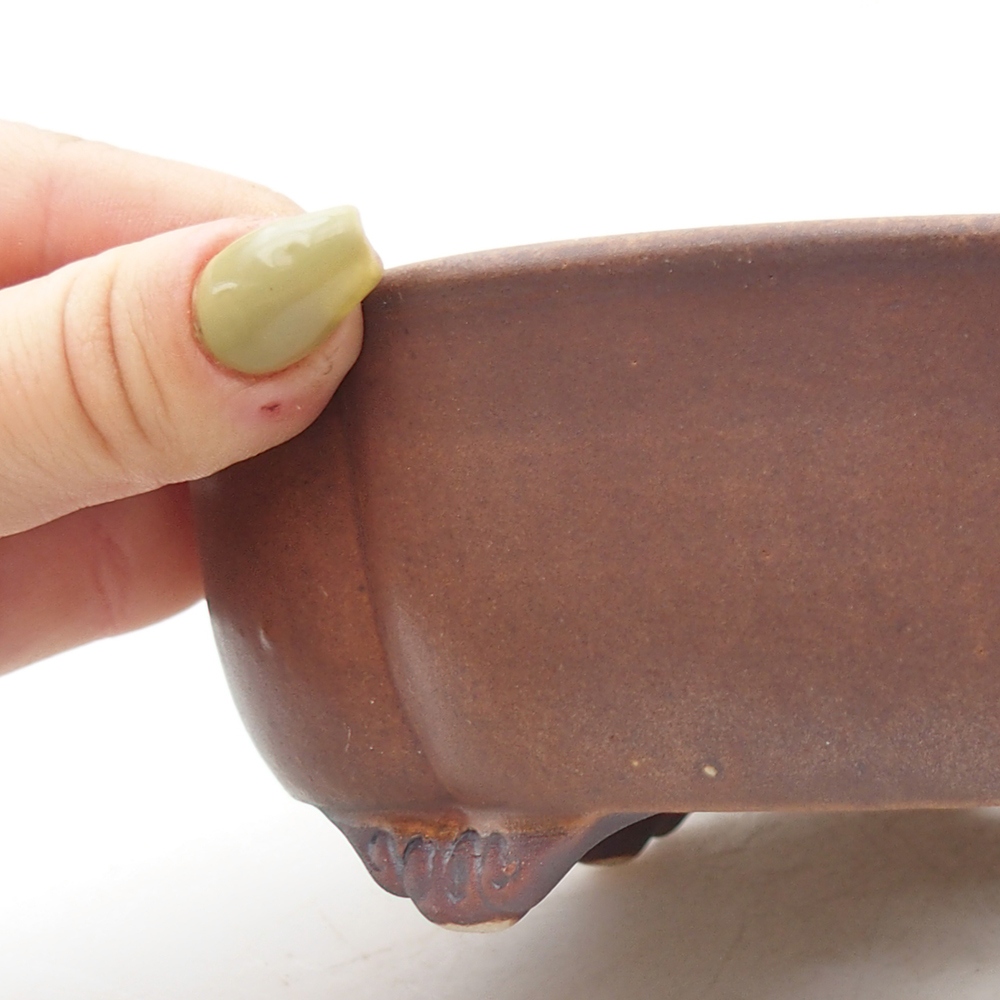 kerámia bonsai tál 17 x 15,5 x 5,5 cm, barna