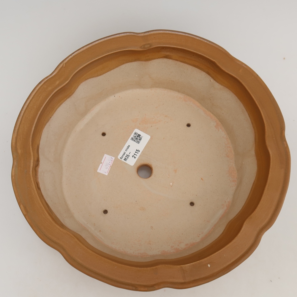 kerámia bonsai tál 26 x 26 x 8 cm, barna