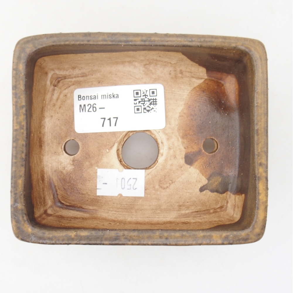 kerámia bonsai tál 10 x 8 x 4 cm, barna