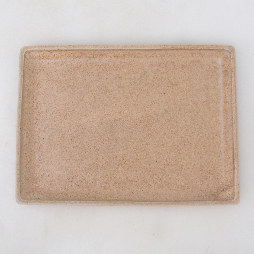 Bonsai csészealj téglalap alakú 22,5 x 17 x 1,5 cm - bézs színű