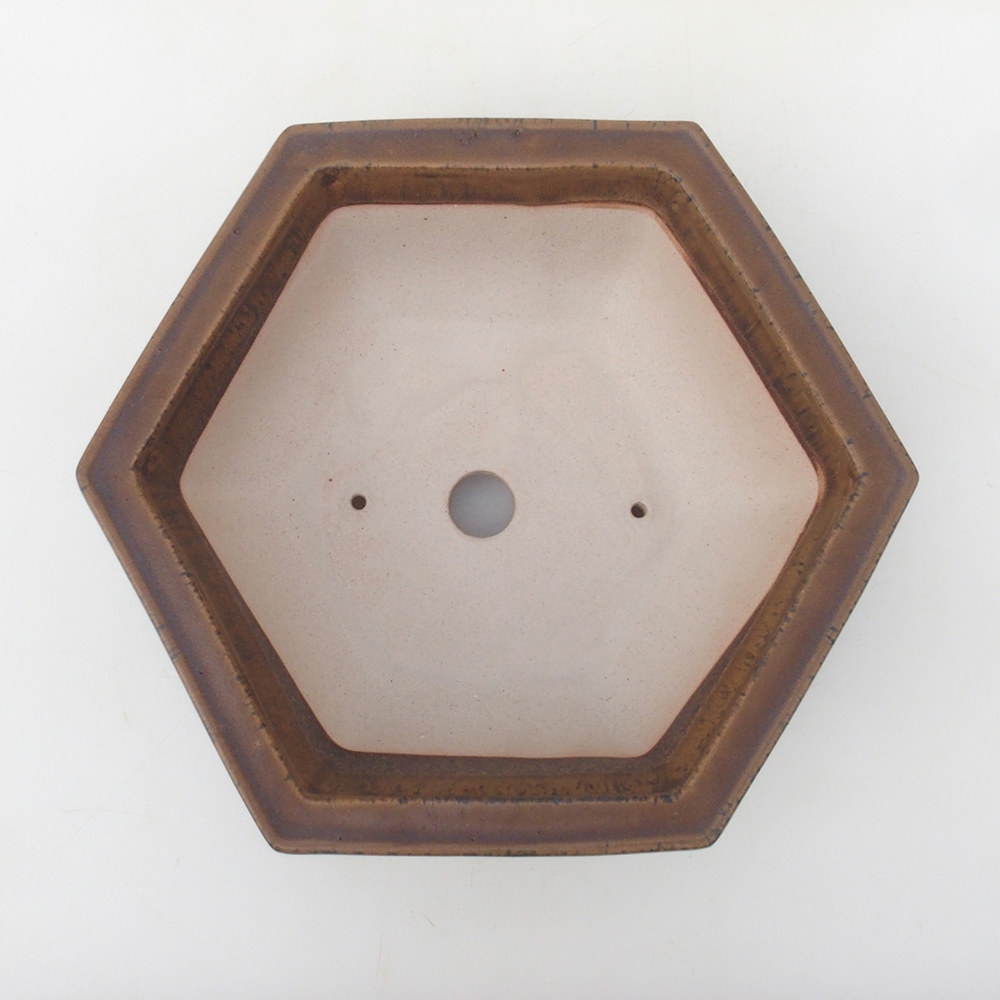 Bonsai tál H53 - 19 x 21,5 x 7 cm - barna