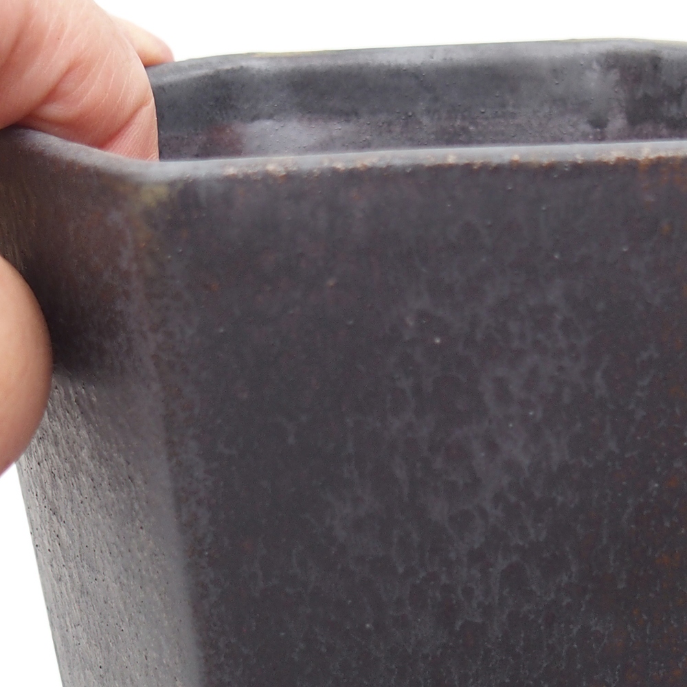 kerámia bonsai tál 13 x 11,5 x 17 cm, zöld-szürke