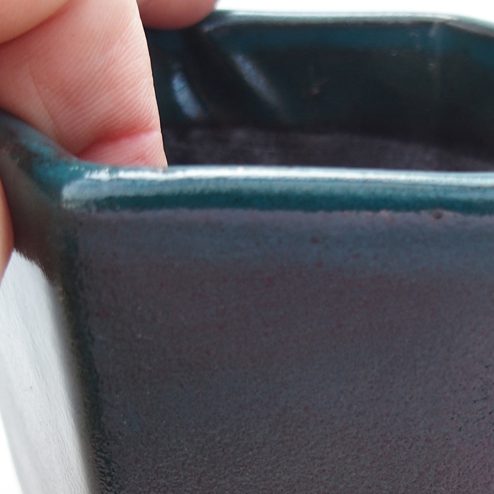 kerámia bonsai tál 9 x 9 x 8 cm, zöld