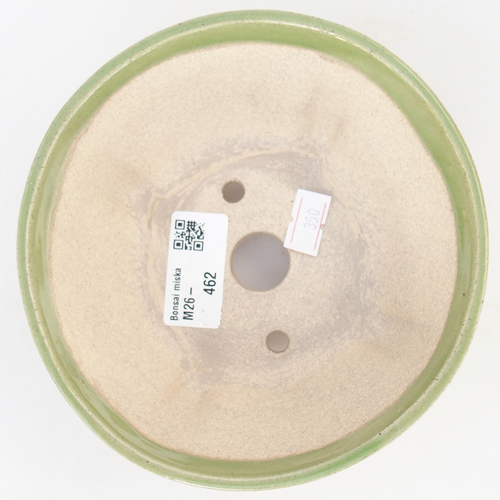 Kerámia bonsai tál 13,5 x 13,5 x 6,5 cm, zöld