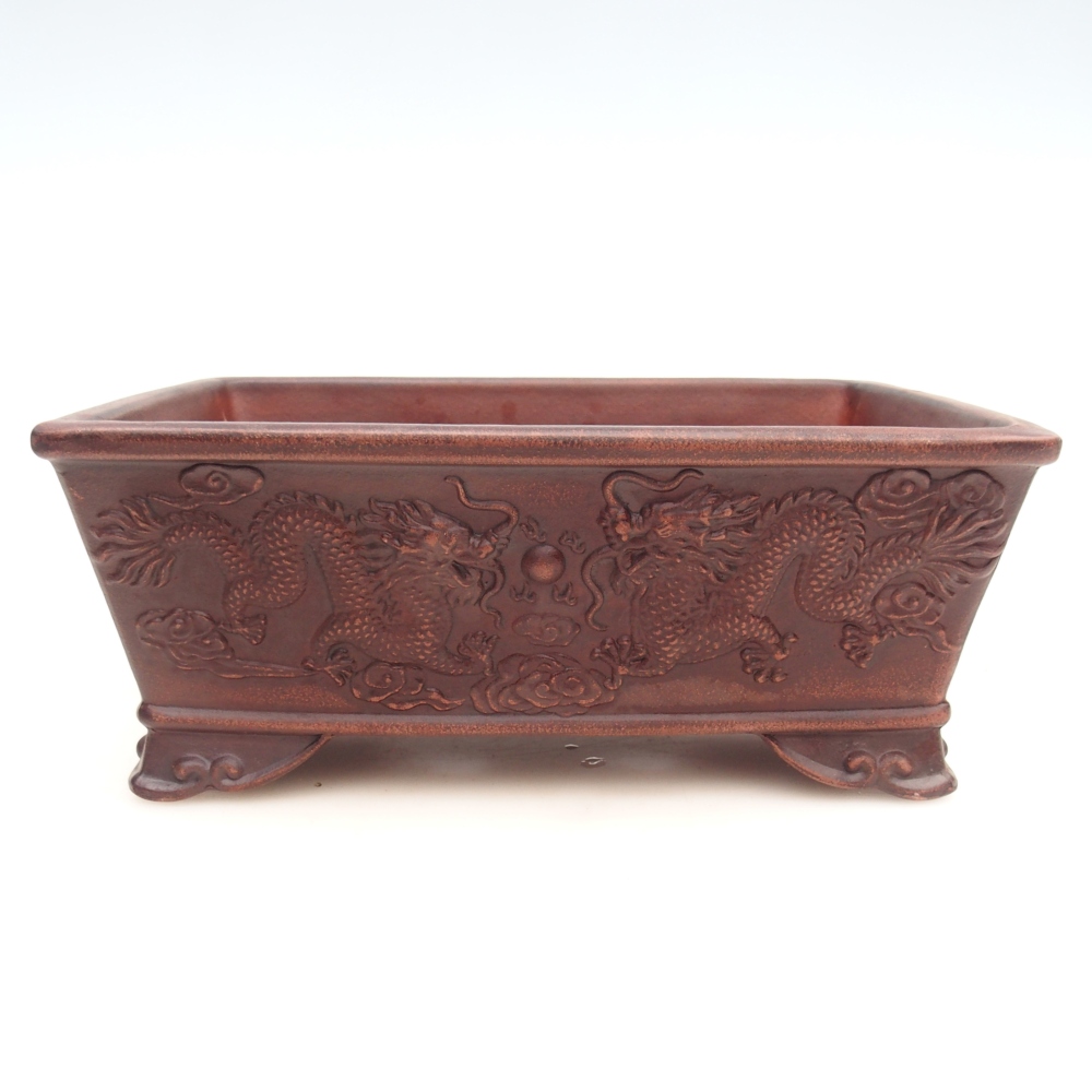 kerámia bonsai tál 28 x 20,5 x 11 cm, barna