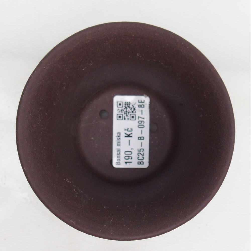 kerámia bonsai tál 9,5 x 9,5 x 6,5 cm, barna