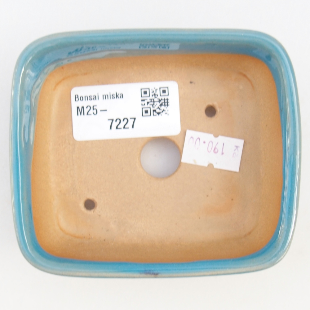 kerámia bonsai tál 9,5 x 8 x 3,5 cm, kék színben