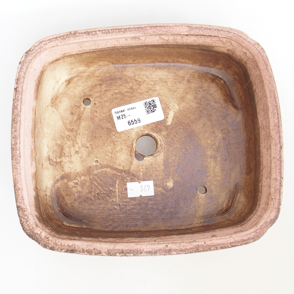kerámia bonsai tál 20 x 17 x 6 cm, rózsaszínű