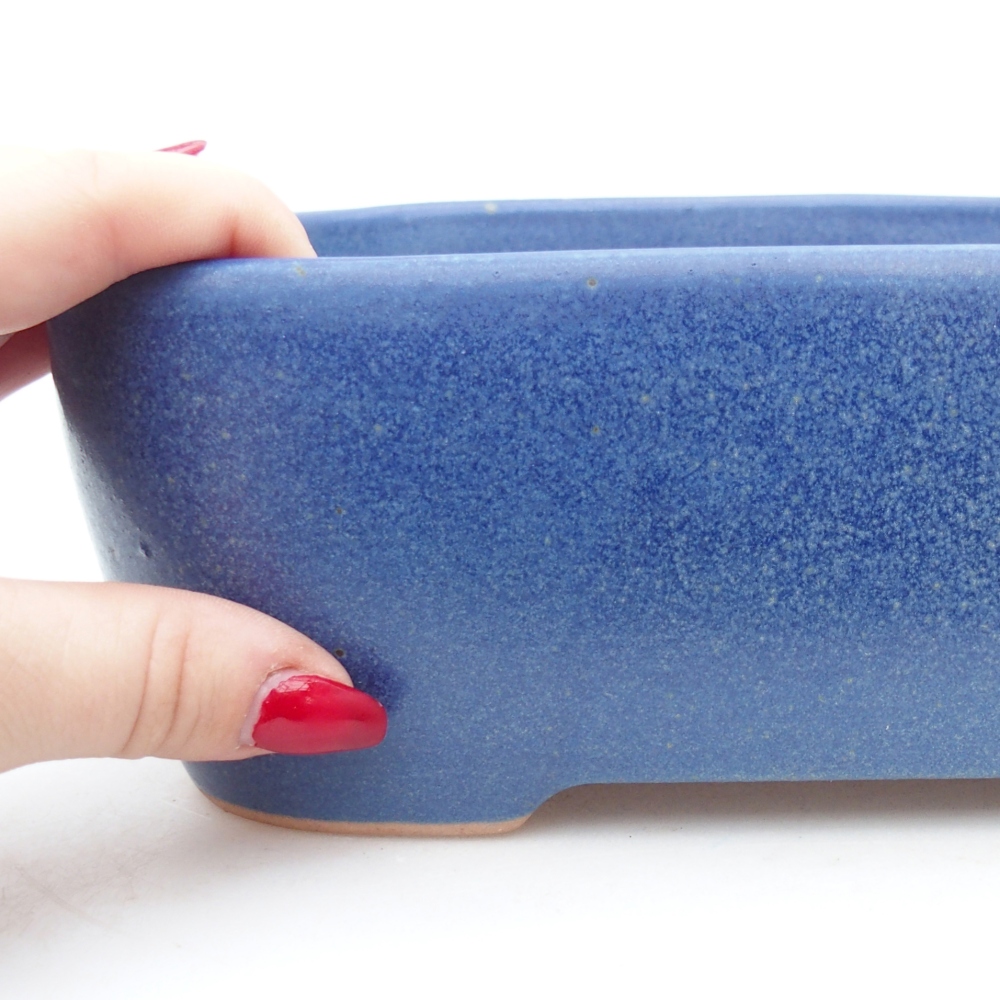 kerámia bonsai tál 23 x 17 x 7,5 cm, kék színben