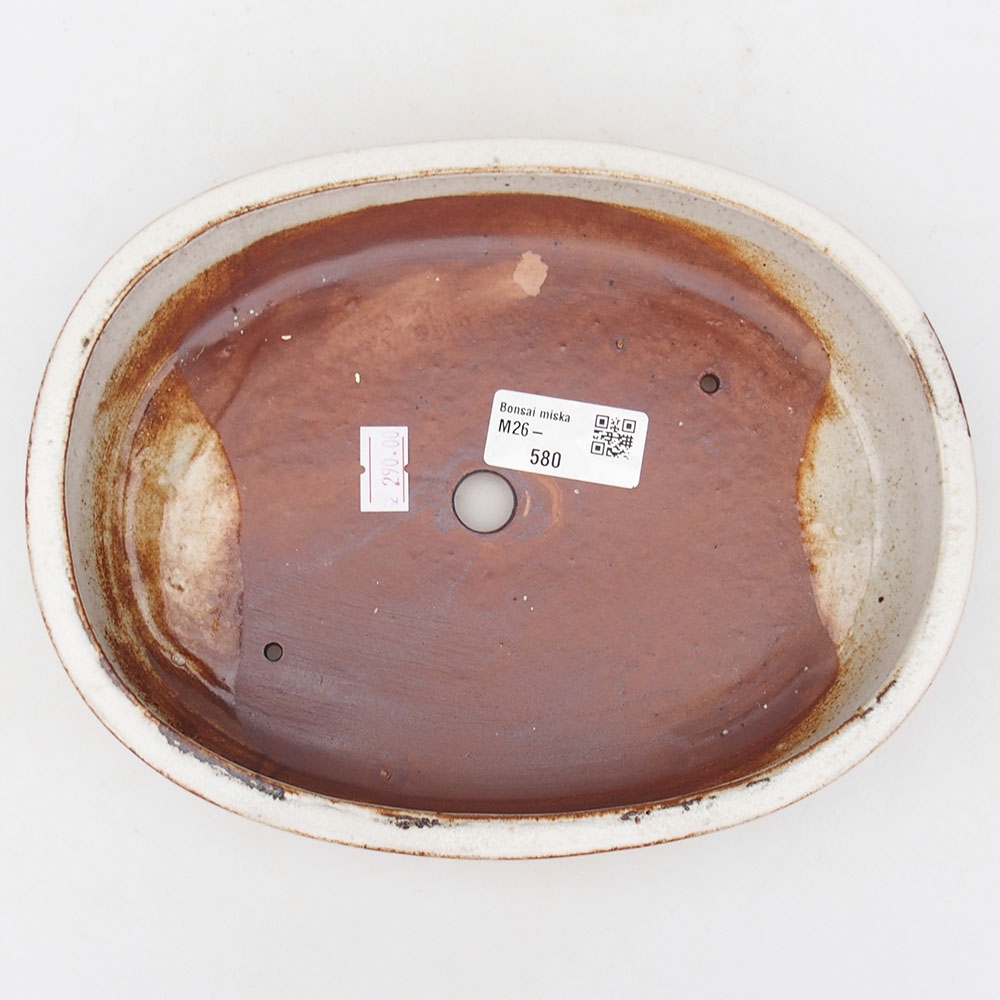 kerámia bonsai tál 22 x 17 x 4 cm, fehér