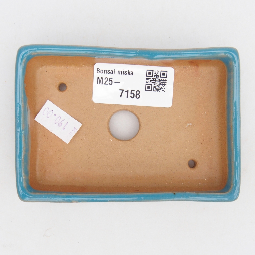 kerámia bonsai tál 10,5 x 7 x 2 cm, kék színben