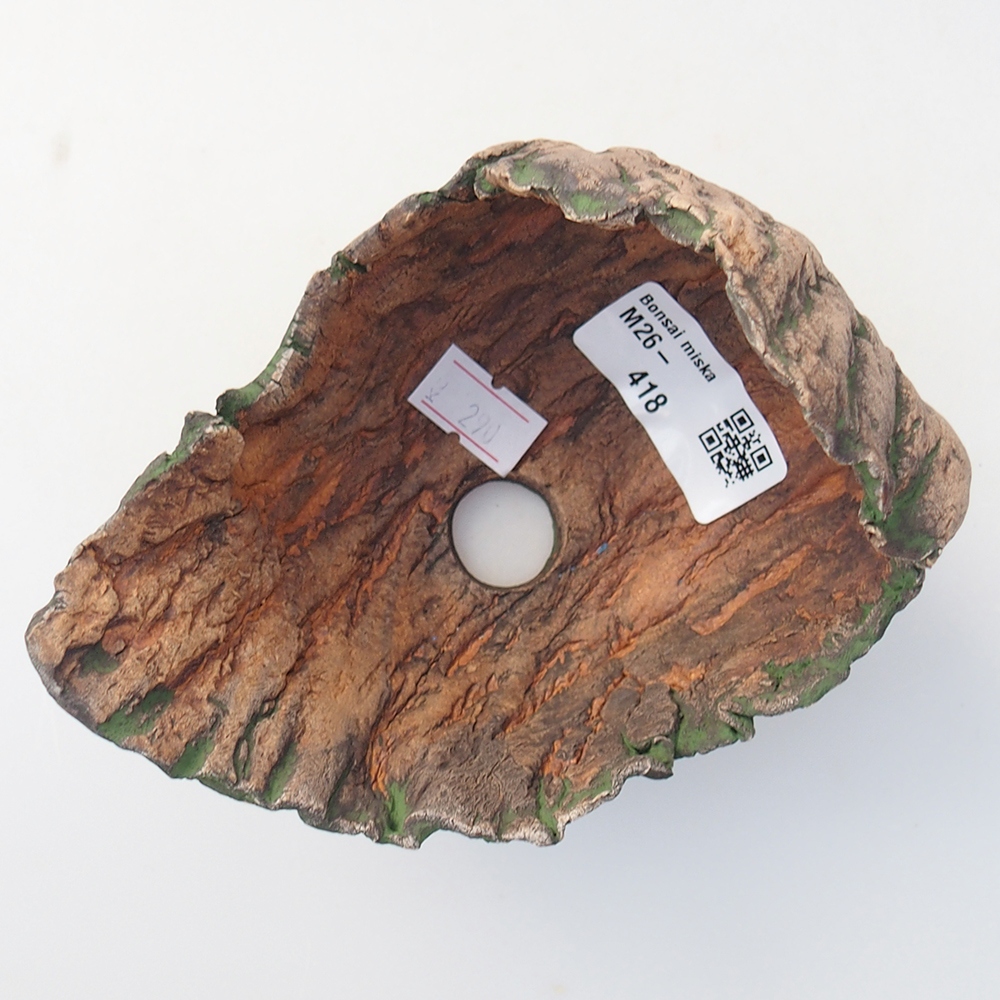 Kerámia kagyló 12 x 9,5 x 11 cm , zöld színű