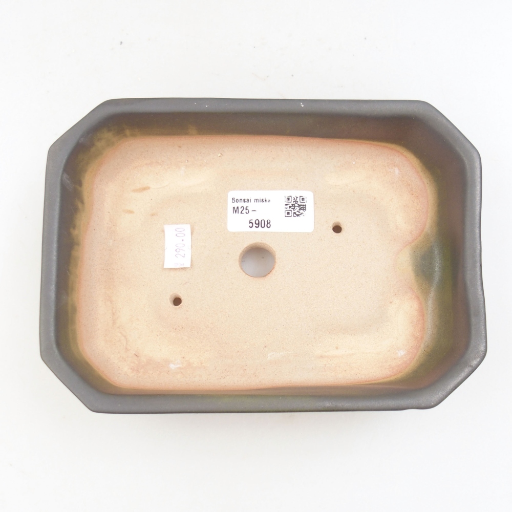 kerámia bonsai tál 22 x 17 x 5 cm, zöld
