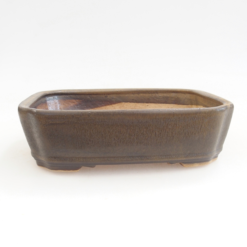 kerámia bonsai tál 21 x 18 x 6 cm, barna