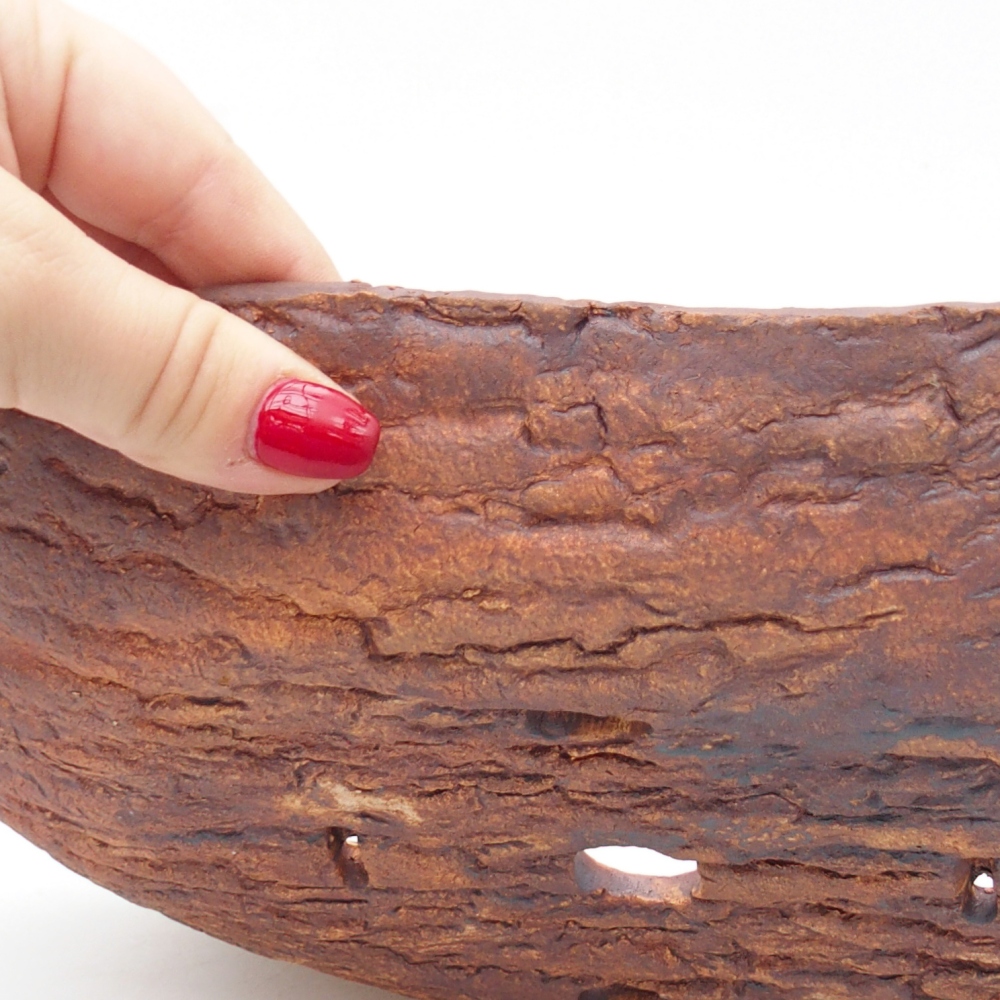 Kerámia kagyló 30 x 18,5 x 5 cm , barna színű