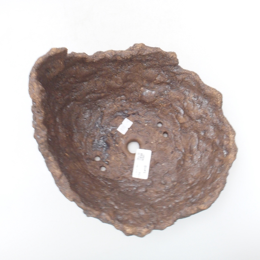 Kerámia kagyló 22 x 21 x 20 cm , színe barna