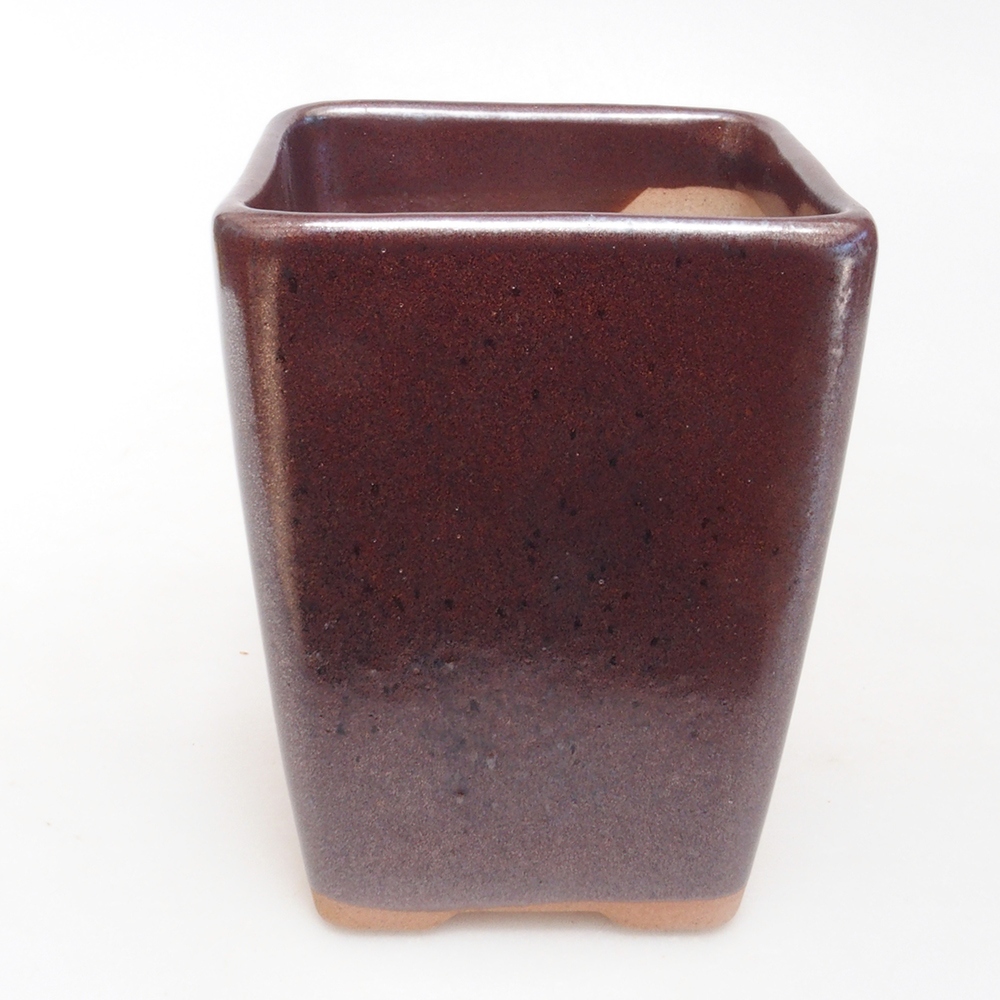 kerámia bonsai tál 8,5 x 8,5 x 11 cm, barna