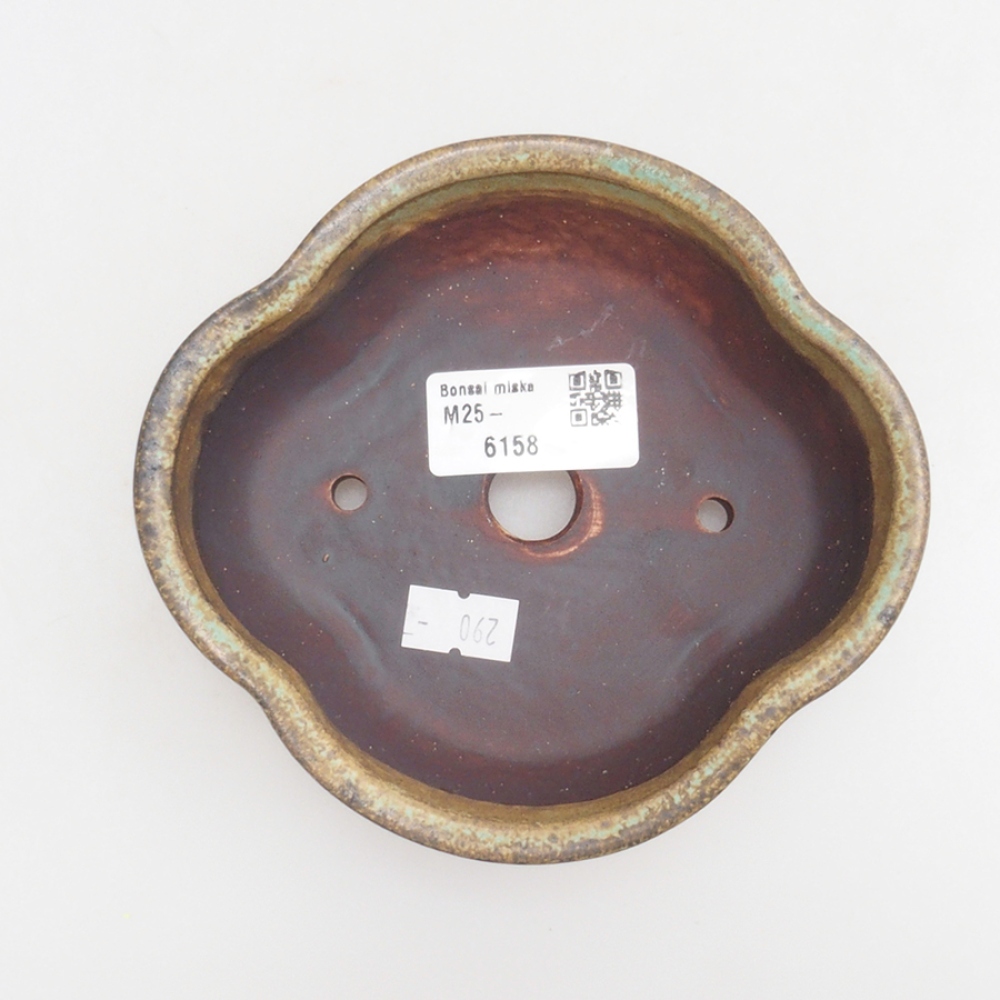 kerámia bonsai tál 10 x 8,5 x 4 cm, barna