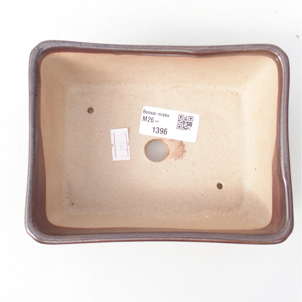 kerámia bonsai tál 15,5 x 11,5 x 6 cm, barna