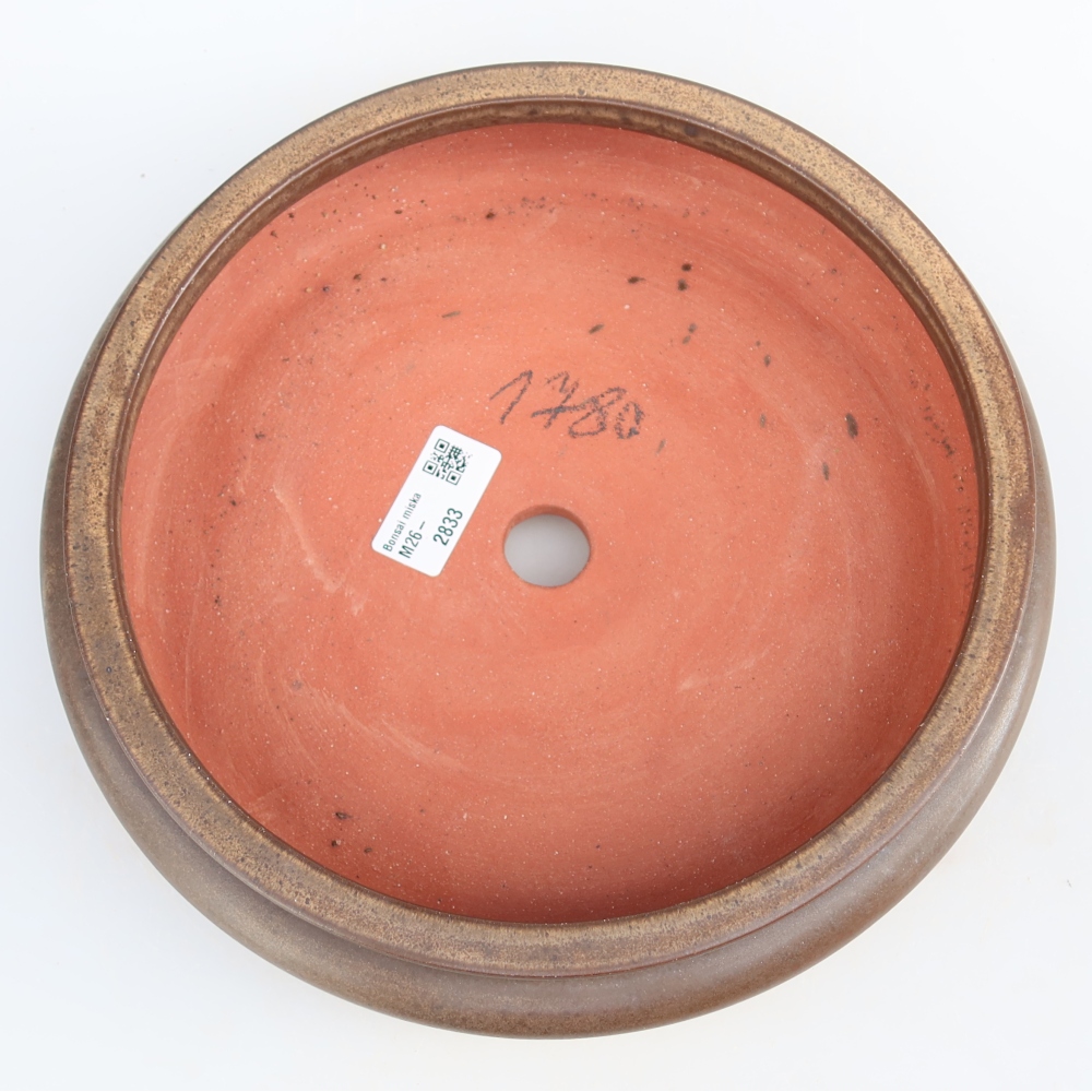 Kerámia tál  23,5 x 23,5 x 7 cm, barna színű