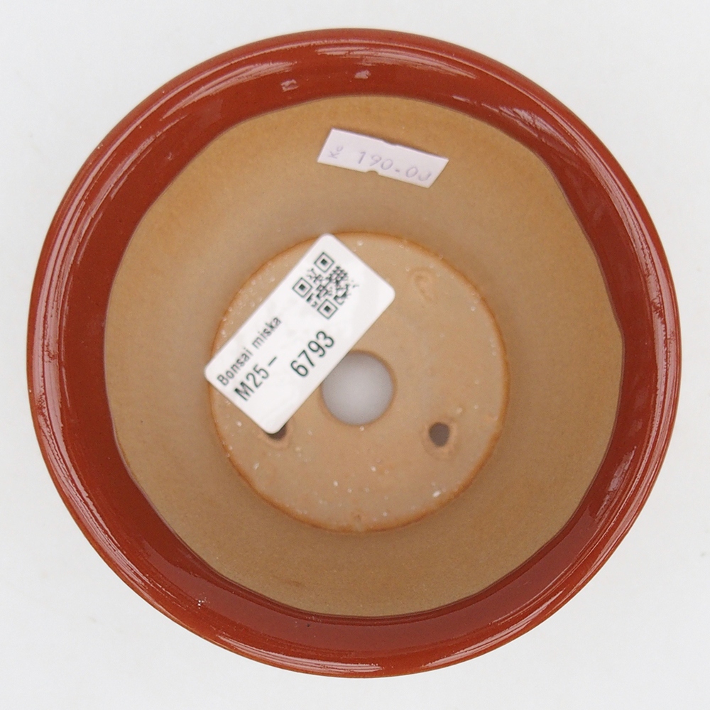 kerámia bonsai tál 11 x 11 x 7 cm, barna