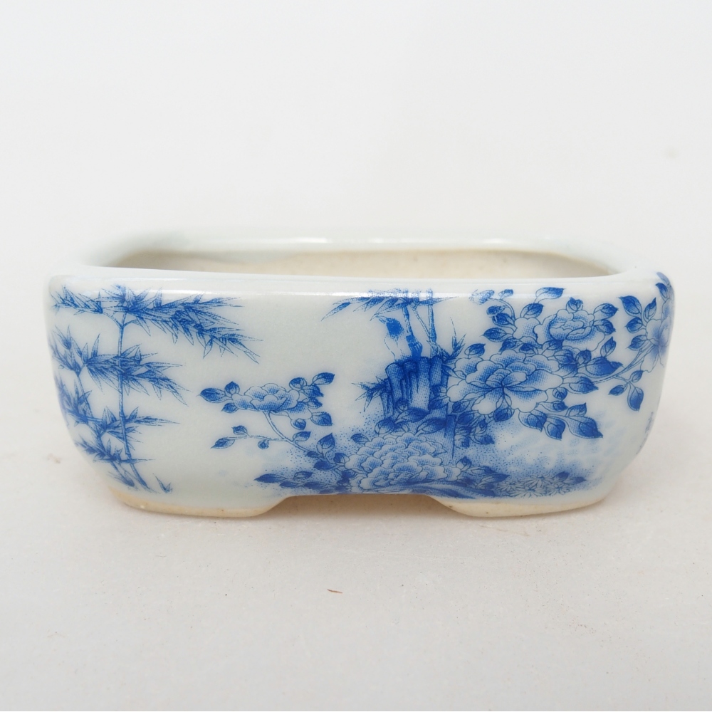 Mini bonsai tál 8 x 6 x 3 cm, fehér