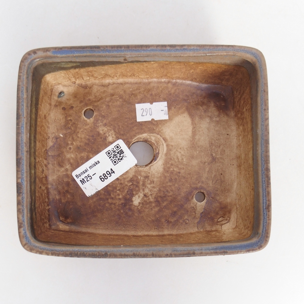 kerámia bonsai tál 9 x 9 x 3,5 cm, kék színben
