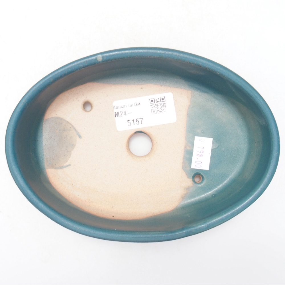 kerámia bonsai tál 16 x 11,5 x 4 cm, kék színben