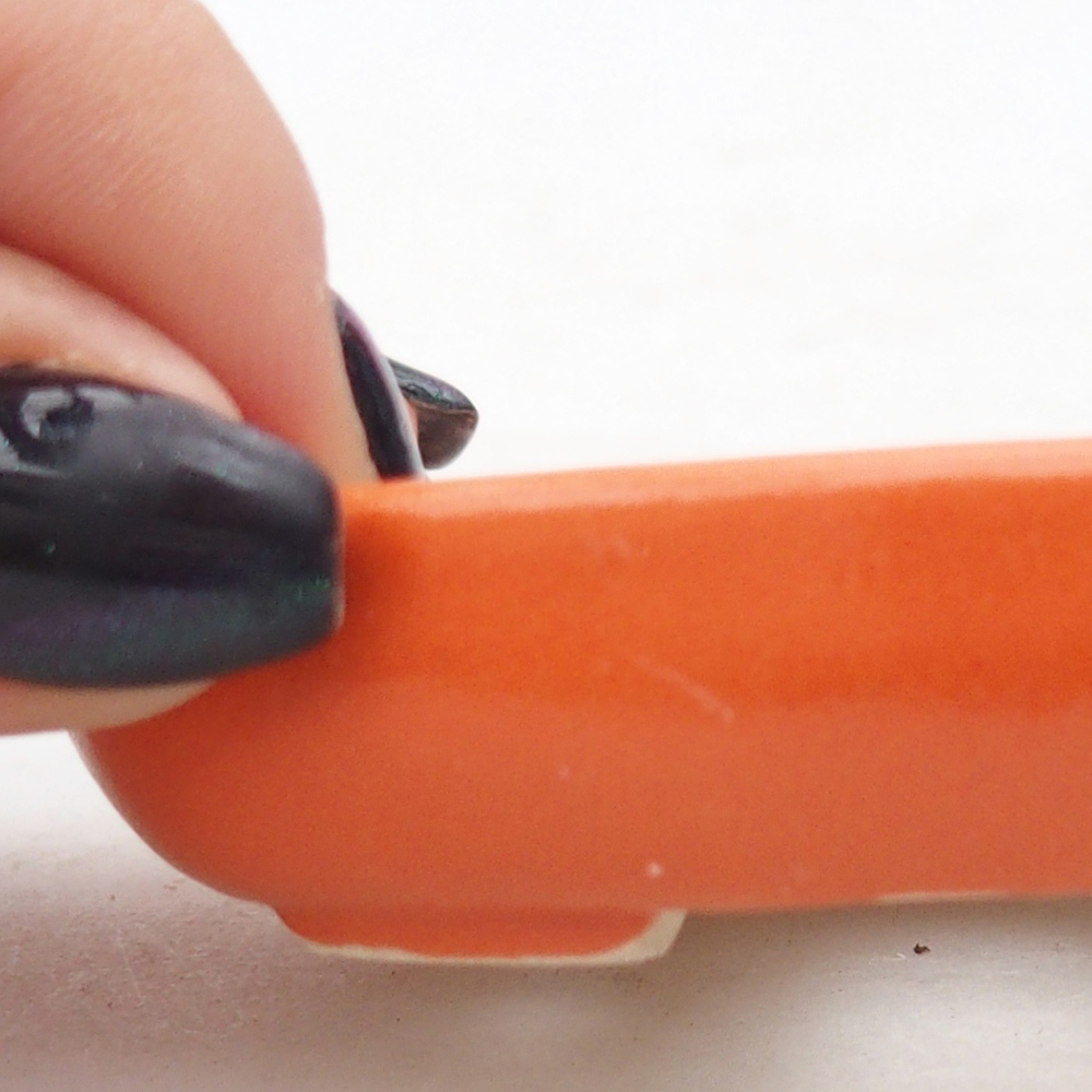 Mini bonsai tál 7,5 x 6 x 2 cm, narancssárga