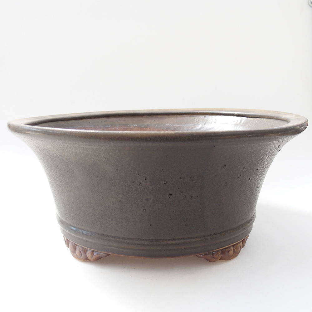 kerámia bonsai tál 29 x 29 x 12 cm, barna