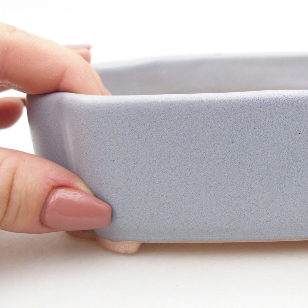 kerámia bonsai tál 15,5 x 11,5 x 4 cm, kék színben